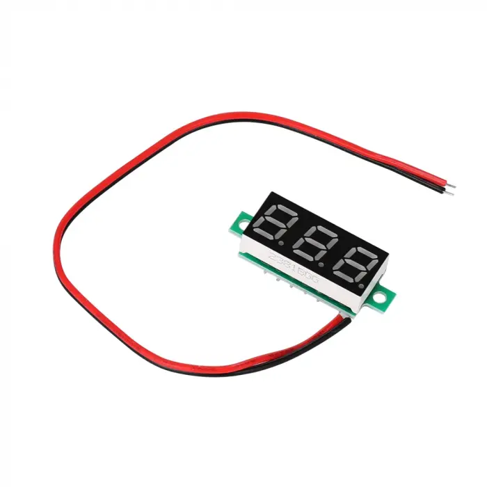 0.28 3.5-30V 2 Kablolu DC Kırmızı Voltmetre