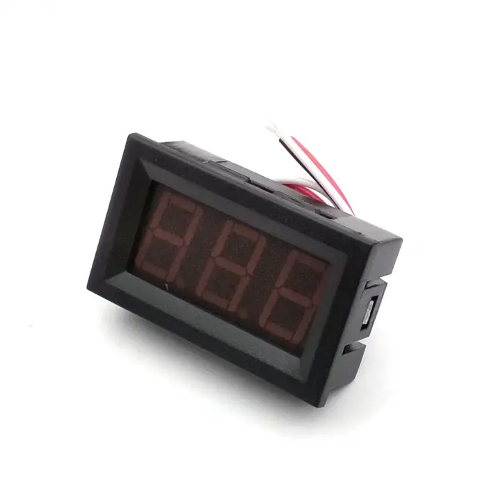 0.56 0-100V 3 Kablolu DC Kırmızı Voltmetre