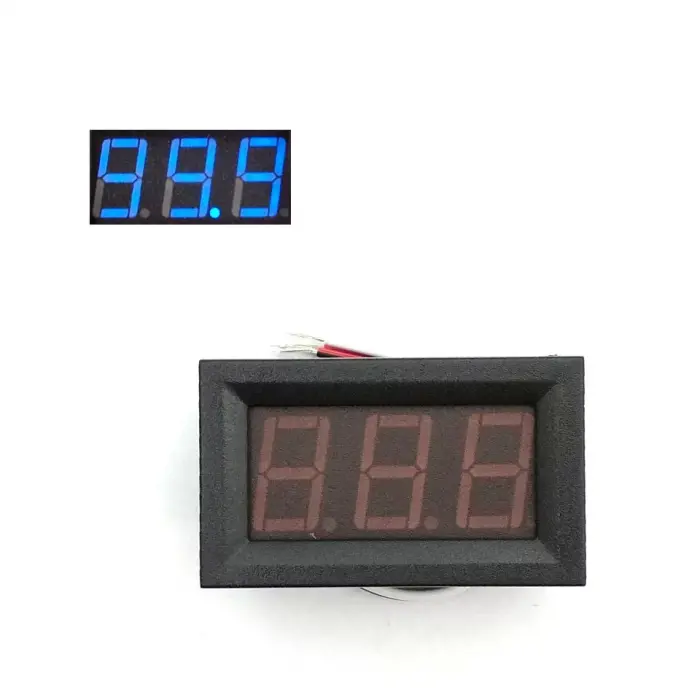 0.56 0-100V 3 Kablolu DC Mavi Voltmetre