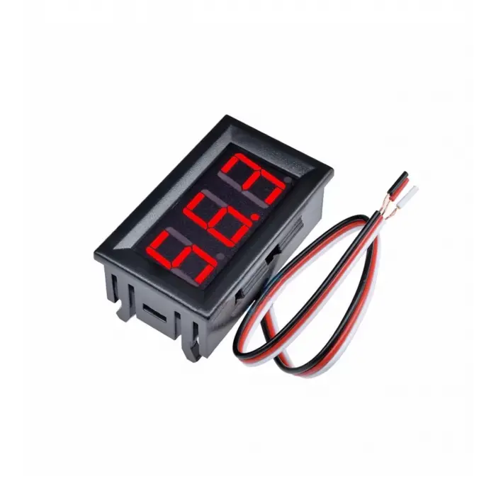 0.56 0-30V 3 Kablolu DC Kırmızı Voltmetre