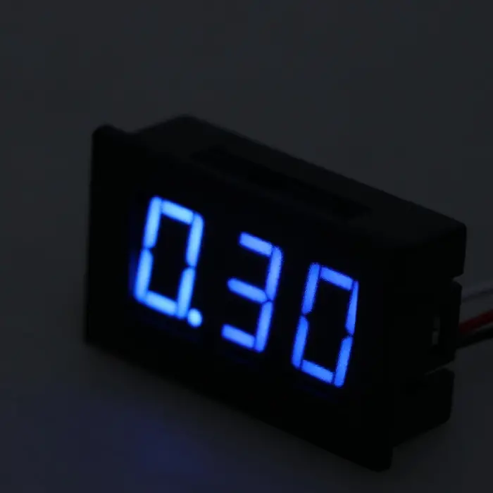 0.56 0-30V 3 Kablolu DC Mavi Voltmetre