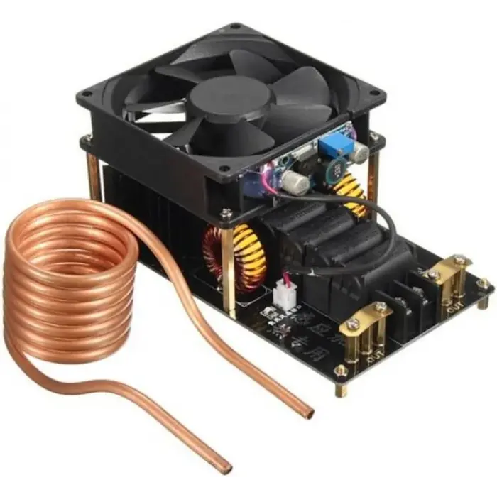 1000W 12-36V 20A ZVS İndüksiyon Isıtma Makinesi+Soğutucu Fan+Bakır Tüp