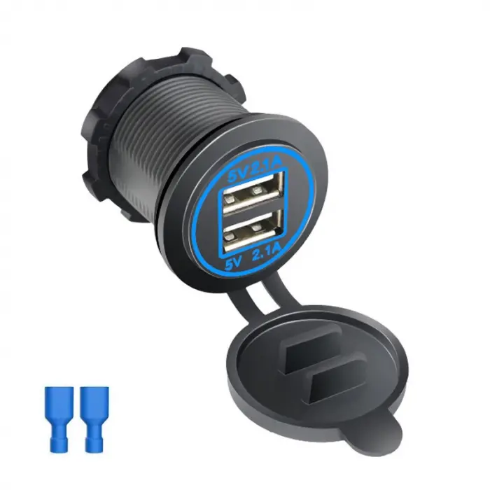 5V 2.1A Su Geçirmez Çift USB Şarj Soket Modülü