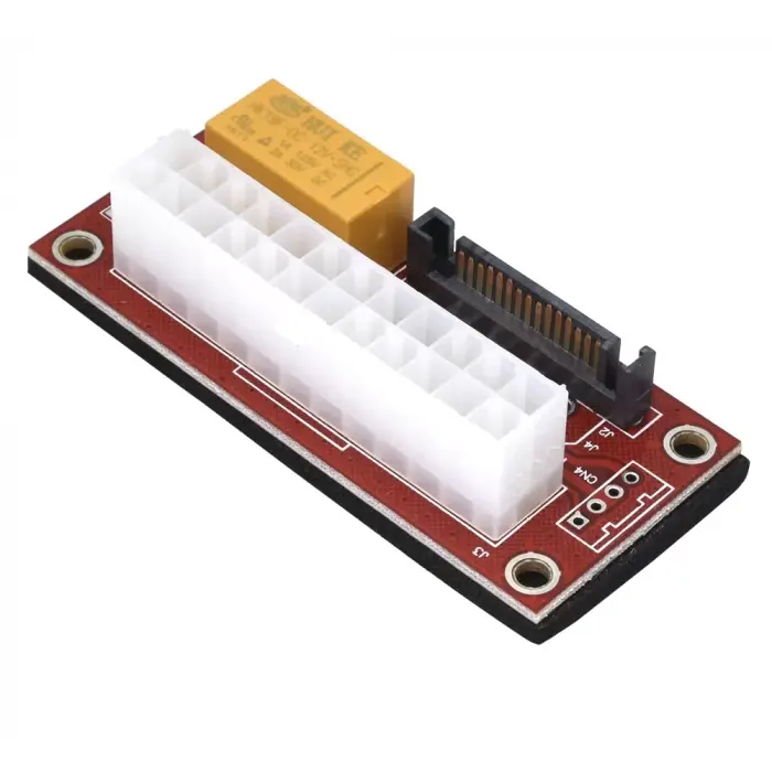 Add2PSU ATX-SATA Molex 24 Pin Güç Kaynağı Bağlantı Adaptörü(kırmızı)