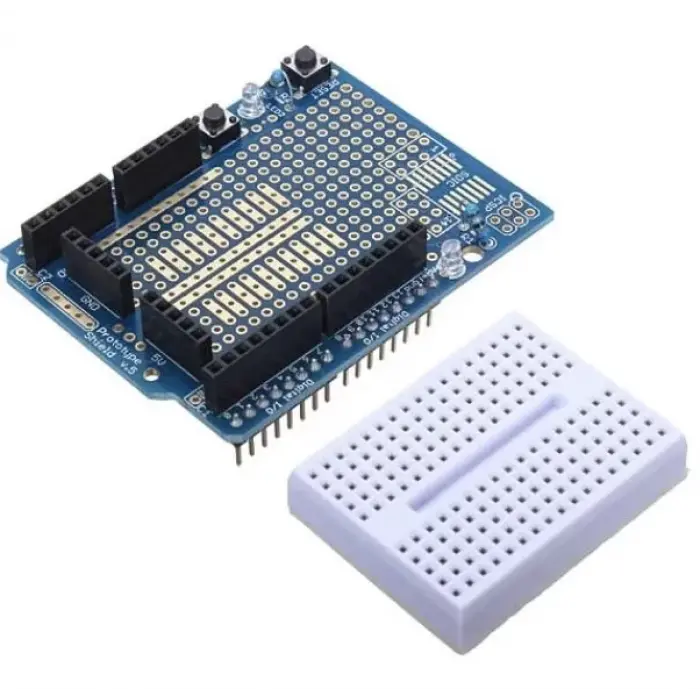 Arduino UNO R3 Proto Shieldi + Mini Breadboard