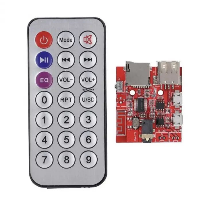Bluetooth MP3 Modülü (SD Kart Girişi,USB 2.0,Uzaktan Kumanda)