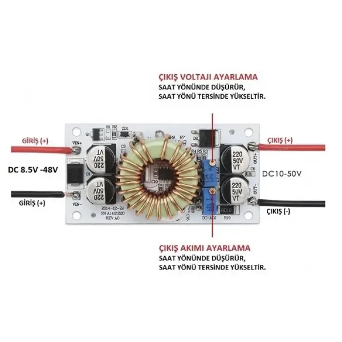 DC-DC 250W 10A Gerilim Yükseltici Modülü