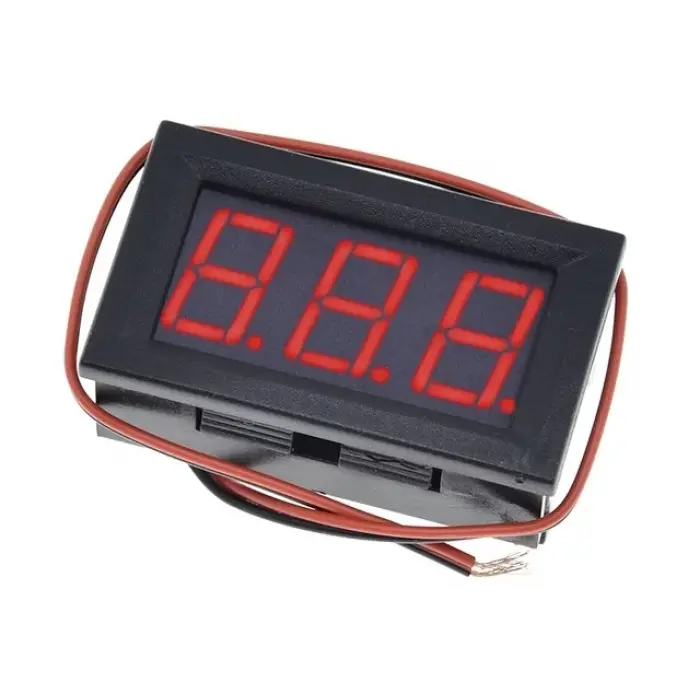 H27V 3.5-30V 2 Kablolu DC Kırmızı Voltmetre