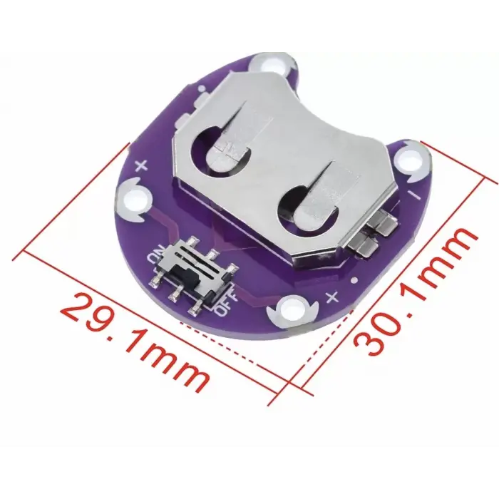 Lilypad CR2032 Batarya Takma Modülü