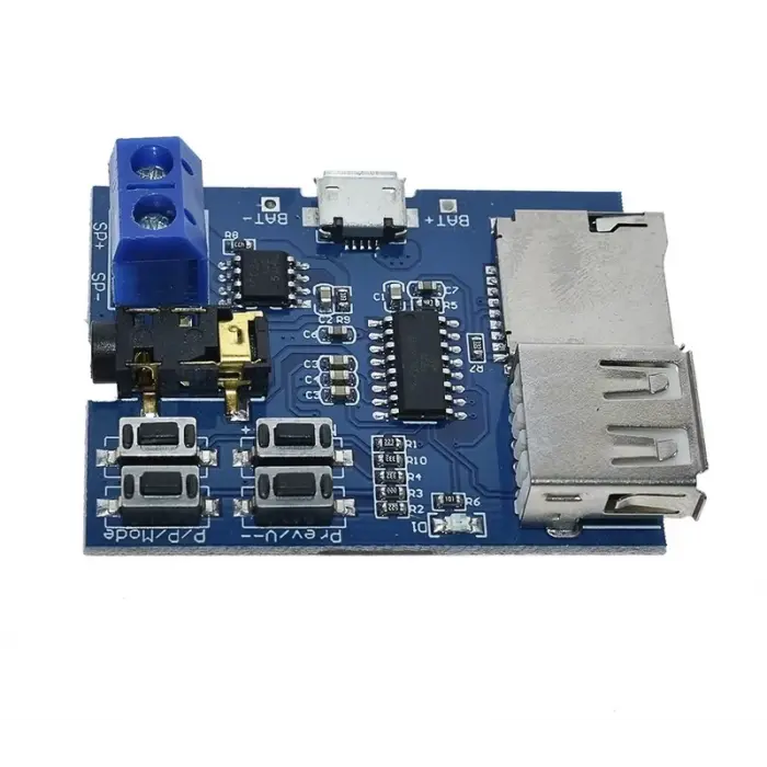 TF Kart ve USB Girişli MP3 Oynatıcı Amplifikatör Dekoder Modülü