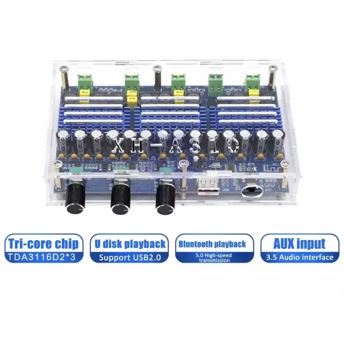 TPA3116D2 12V-24V Bluetooth 2×50W + 100W Amplifikatör Modülü