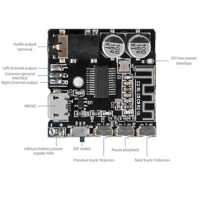 VHM-314 Bluetooth MP3 Ses Alıcı Modülü