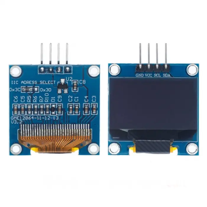 0.96 4 Pin Mavi I2C IIC OLED LCD Modülü