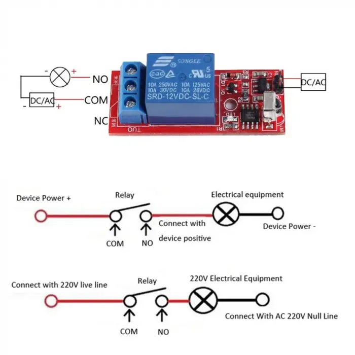12V 1 Kanallı IR Uzaktan Kumandalı Röle Modülü