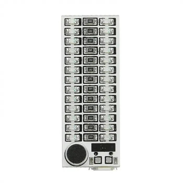 2×13 Yeşil Mini USB li Ayarlanabilir Sese Duyarlı Spektrum LED