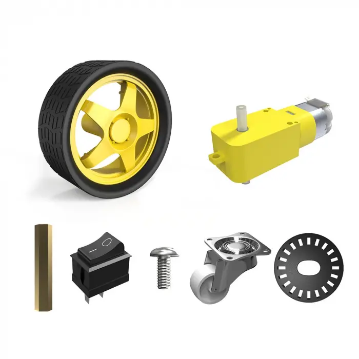 2WD Şeffaf Smart Car Şasisi