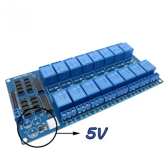 5V 16 Kanallı Optokuplörlü Röle