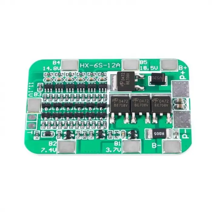 6S 15A Li-ion 18650 BMS PCM Batarya Koruma Kartı