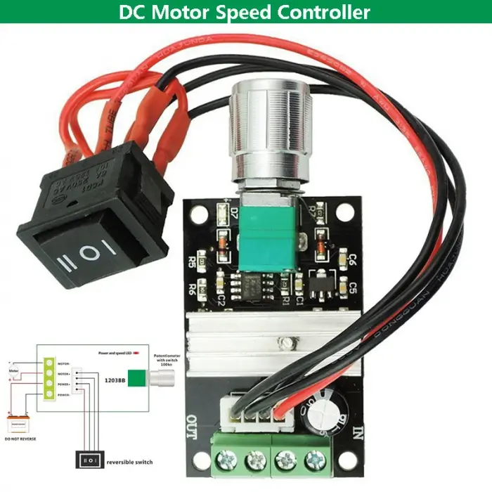 6V 12V 24V 3A 80W Ayarlanabilir Çift Yönlü PWM Motor Hız Kontrol Modülü