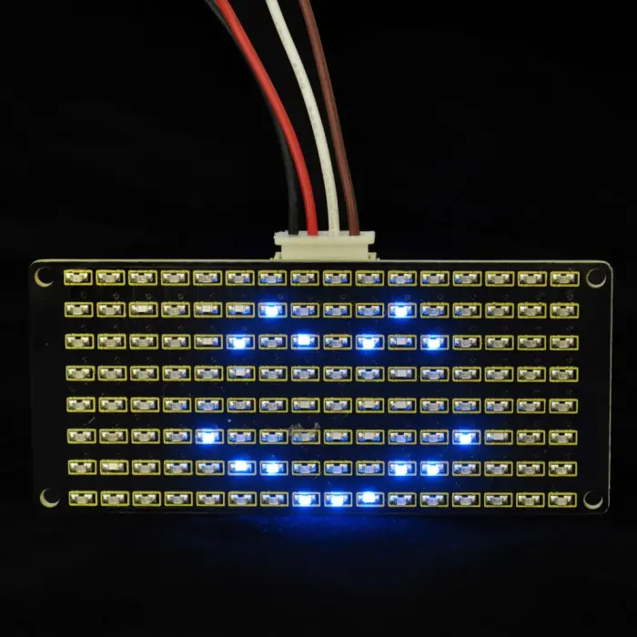 8×16 LED Nokta Matrix Modülü + PH 2.54 Konnektör + 4 Pin Kablo