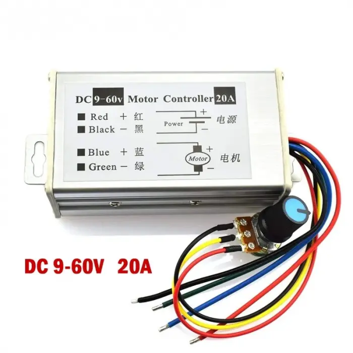 9V 12V 24V 36V 48V 60V 20A PWM DC Motor Hız Kontrol Modülü