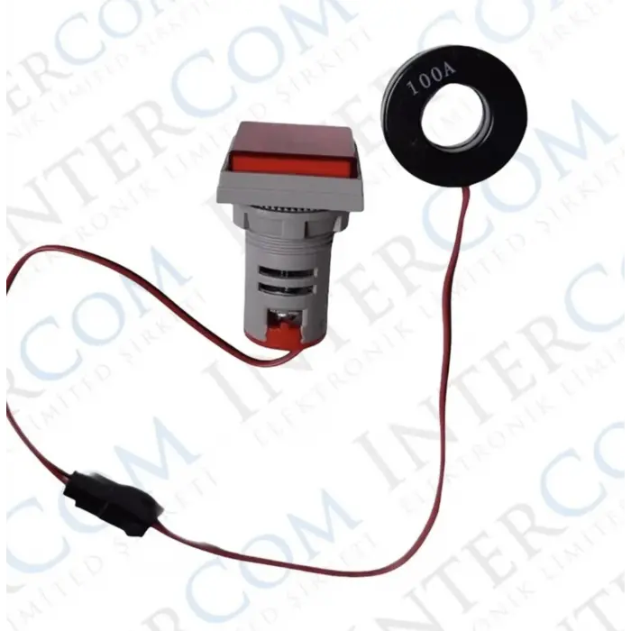 AD22-22VAHS 22MM VOLT/AMPER/HERTZMETRE 0-99Hz KARE KIRMIZI