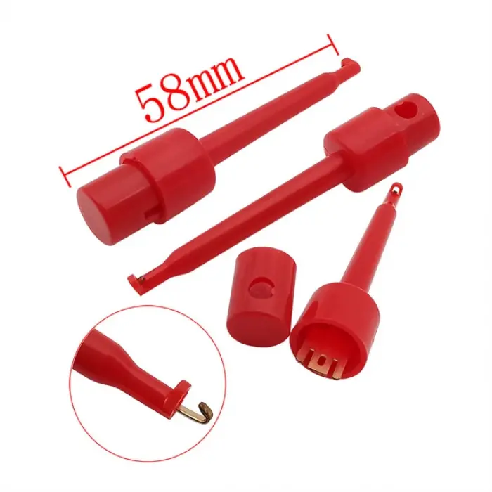 Büyük Kırmızı Yuvarlak Tekli Kanca Klips Test Probu