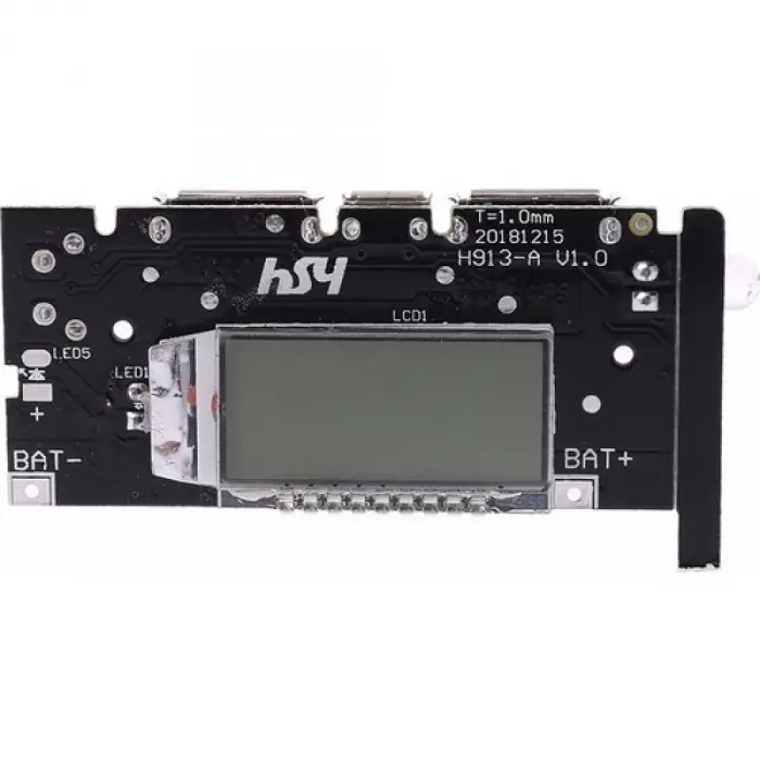 Çift USB Girişli 5V (1A Çiftli) 2.1A Powerbank 18650 Batarya Şarj Kartı