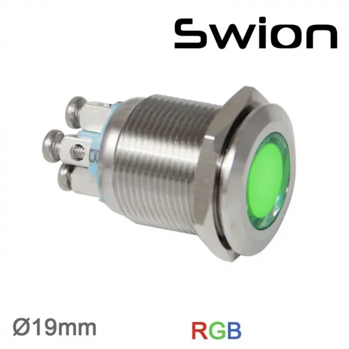 D19S-RGB 19mm Sinyal Lambası RGB 24V (ortak bacak eksidir)