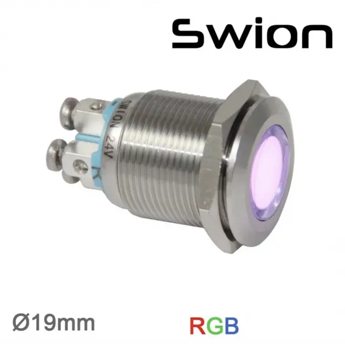 D19S-RGB 19mm Sinyal Lambası RGB 24V (ortak bacak eksidir)