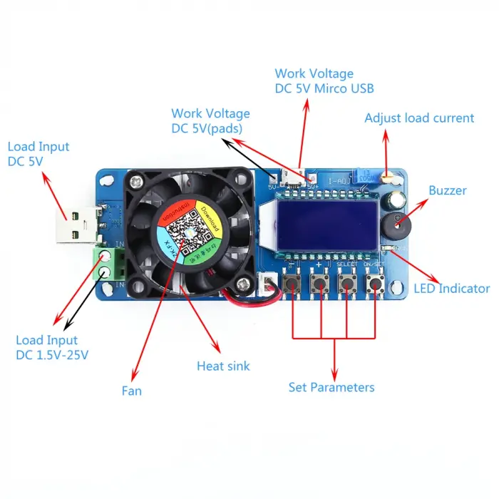 FX25 25W Batarya Kapasite Test Edici