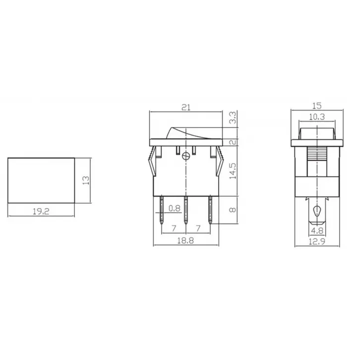 IC-118A Mini Işıklı 12V Ledli Anahtar