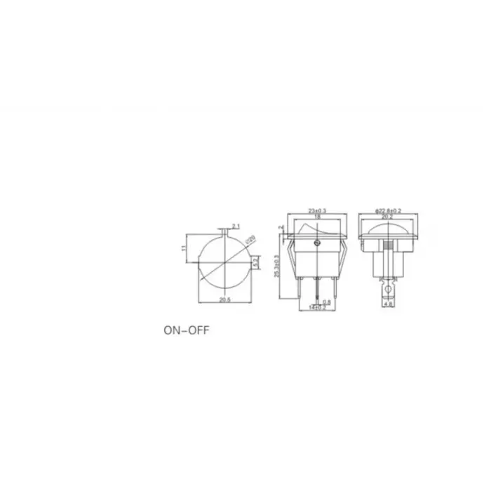 IC-131 Yuvarlak Işıklı Anahtar ON-OFF 3P