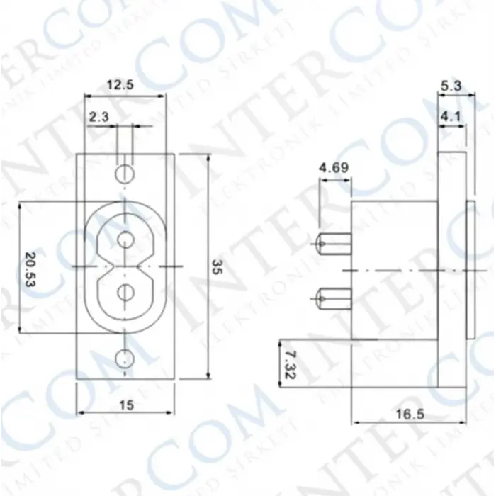 IC-212-2 C8 AC Soket AC-006