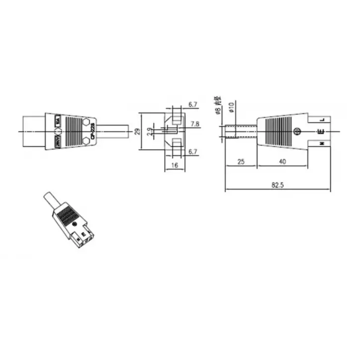 IC-215A C13 Power Fiş Seyyar Dişi AC-10F