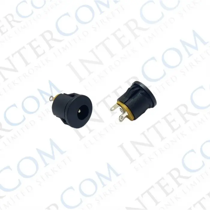 IC-257B DC JAK 2.1MM YUVARLAK GEÇMELİ SİYAH