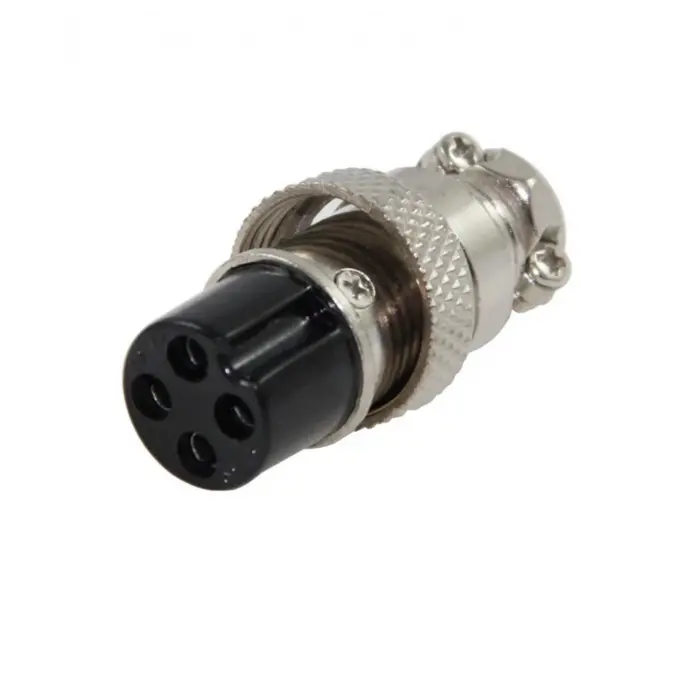 IC-261M 16MM Mayk Fiş 4 lü Dişi Kablo ucu için