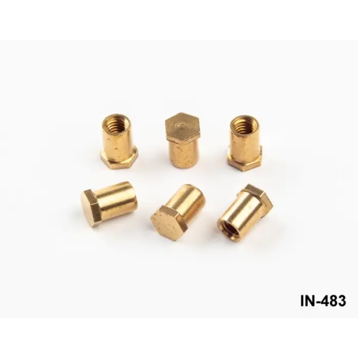 IN-483 M4 8,3 mm Altıköşe Pirinç insert