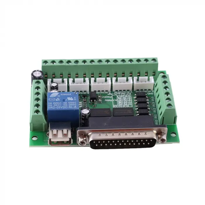 Mach3 5 Eksenli CNC Step Motor Sürücü Kartı + USB Kablo