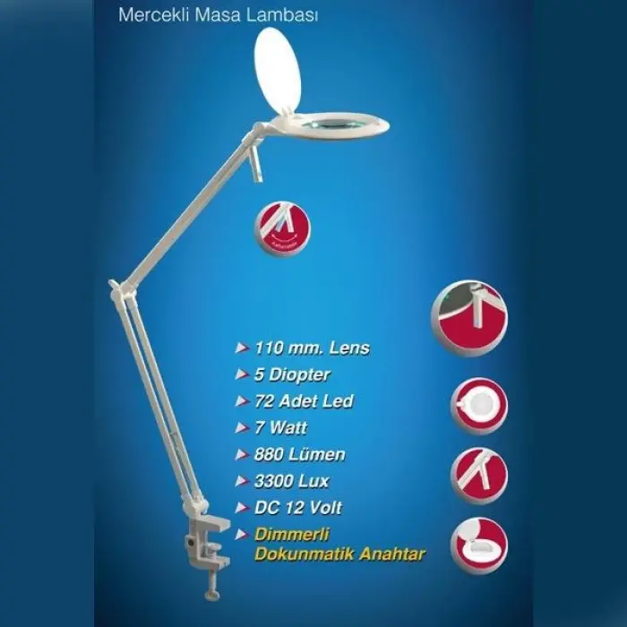 MG 1805 Mercekli Masa Lambası