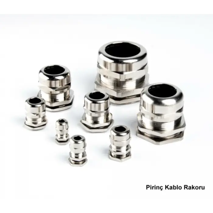 Pirinç Nikel Kaplı Kablo Rakoru (Metrik Diş)