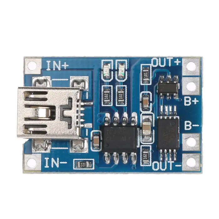 TP4056 Akım Korumalı 1A Lipo Batarya Şarj Modülü (Mini USB)