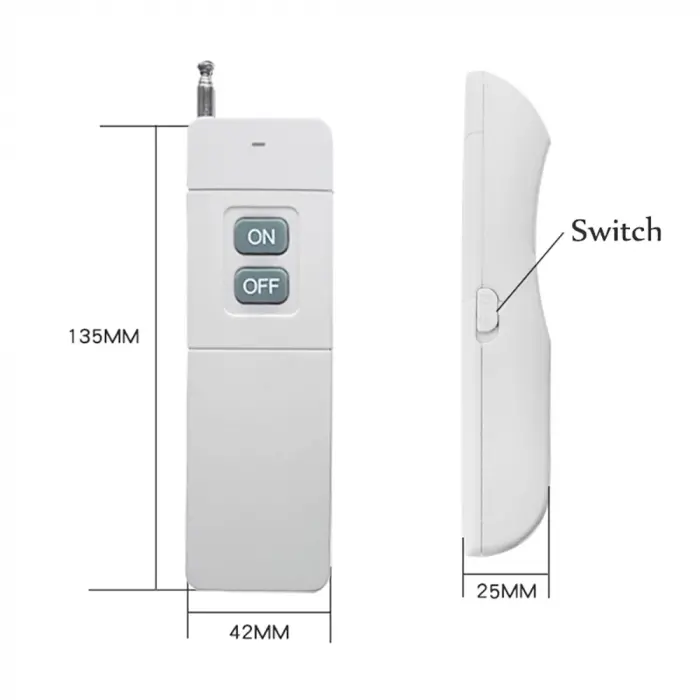 Uzun Mesafe 3000 mt RF Kumanda On-Off