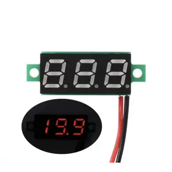 0.28 3.5-30V 2 Kablolu DC Kırmızı Voltmetre