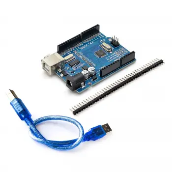 Arduino UNO R3 Geliştirilmiş CH340 Chip + USB Kablo