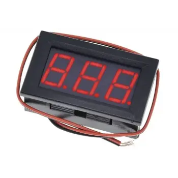 H27V 3.5-30V 2 Kablolu DC Kırmızı Voltmetre