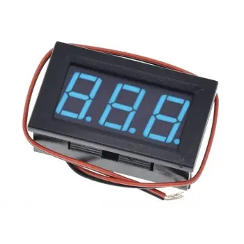H27V 3.5-30V 2 Kablolu DC Mavi Voltmetre