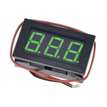 H27V 3.5-30V 2 Kablolu DC Yeşil Voltmetre