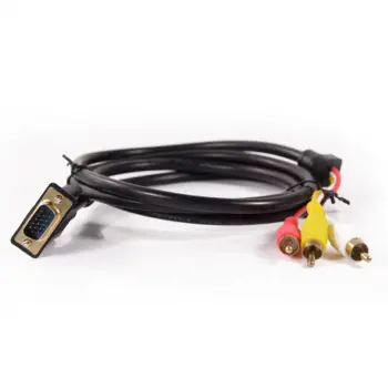 1.5M 5FT Erkek HDMI ı VGA HD15 + 3RCA Video/Audio AV Dönüştürme Kablosu