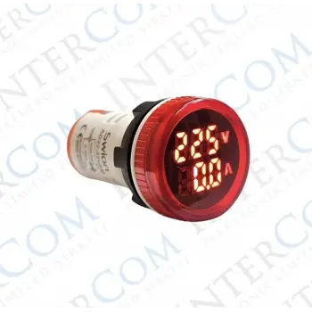 AD22-22VA 22MM VOLTAMPERMETRE 50-500V 0-100A AC KIRMIZI - YEŞİL